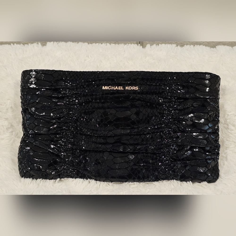 Michael Kors Black Clutch Bag With Strap
